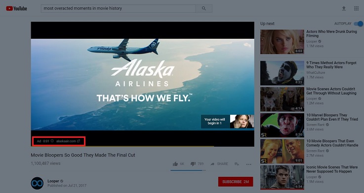تبلیغات bumper ad در یوتیوب